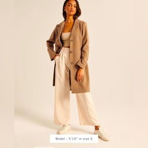Like New Abercrombie & Fitch Women’s Wool-Blend Dad Coat